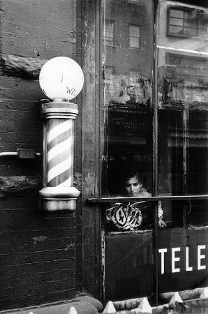 Woman and Barber Pole